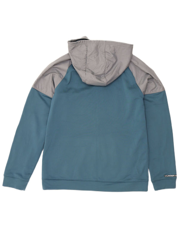 Pulover cu glugă cu fermoar Under Armour pentru băieți 13-14 ani XL, albastru, bloc de culoare