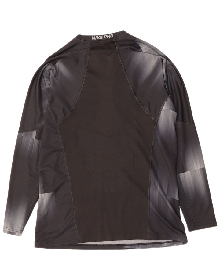 Top pentru bărbați NIKE cu mânecă lungă, mare, negru, din poliester