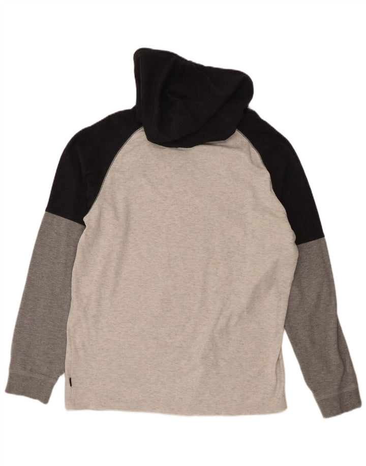 Top cu glugă pentru bărbați Rip Curl cu mânecă lungă, gri mediu, bumbac color bloc