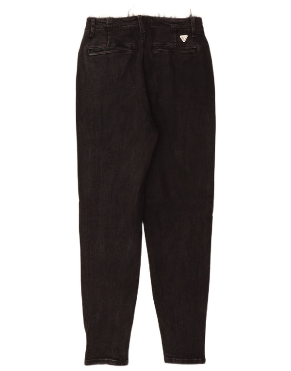 Blugi conici pentru femei Guess W26 L28 bumbac negru