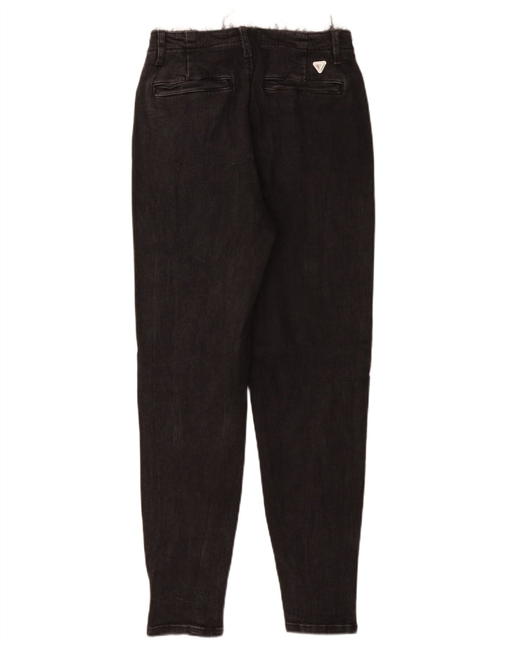 Blugi conici pentru femei Guess W26 L28 bumbac negru