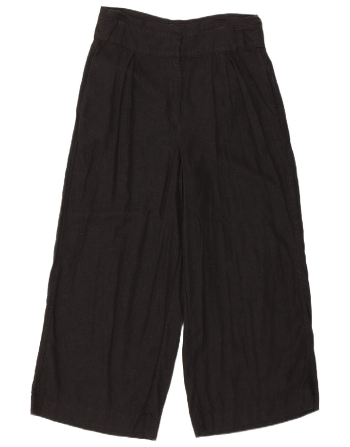 FAT FACE Pantaloni Capri pentru femei cu picioare largi UK 10 Small W30 L23 In negru