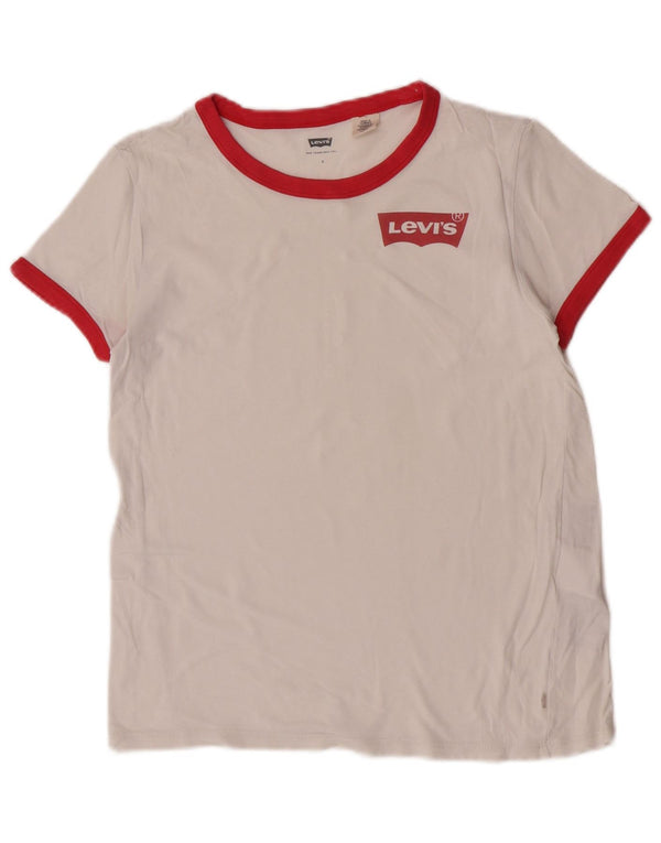 Tricou pentru femei Levi's Top UK 10 Small White Bumbac