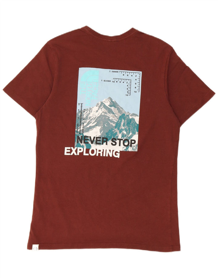 Tricou grafic pentru bărbați The North Face Top din bumbac maro mediu