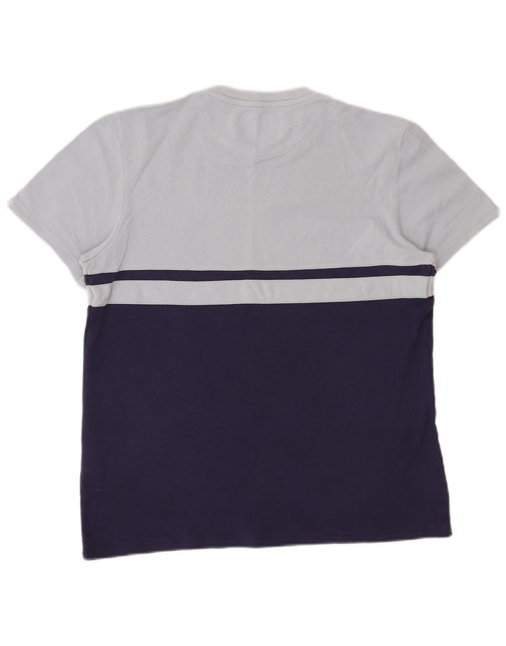 Tricou pentru bărbați Lyle & Scott Top mediu bleumarin din bumbac color bloc