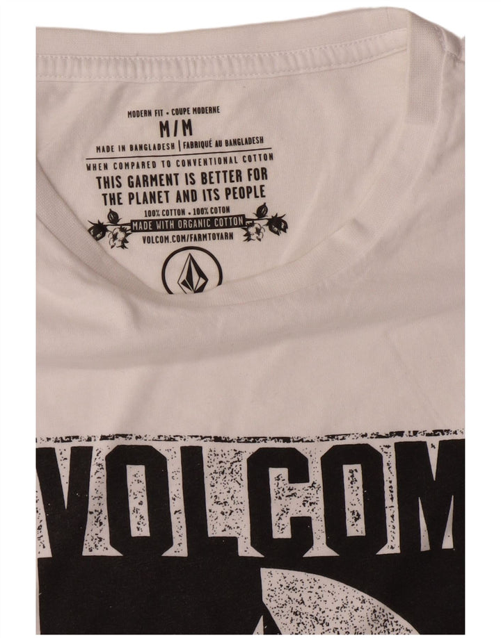 Tricou grafic Volcom Modern Fit Top Bumbac alb mediu