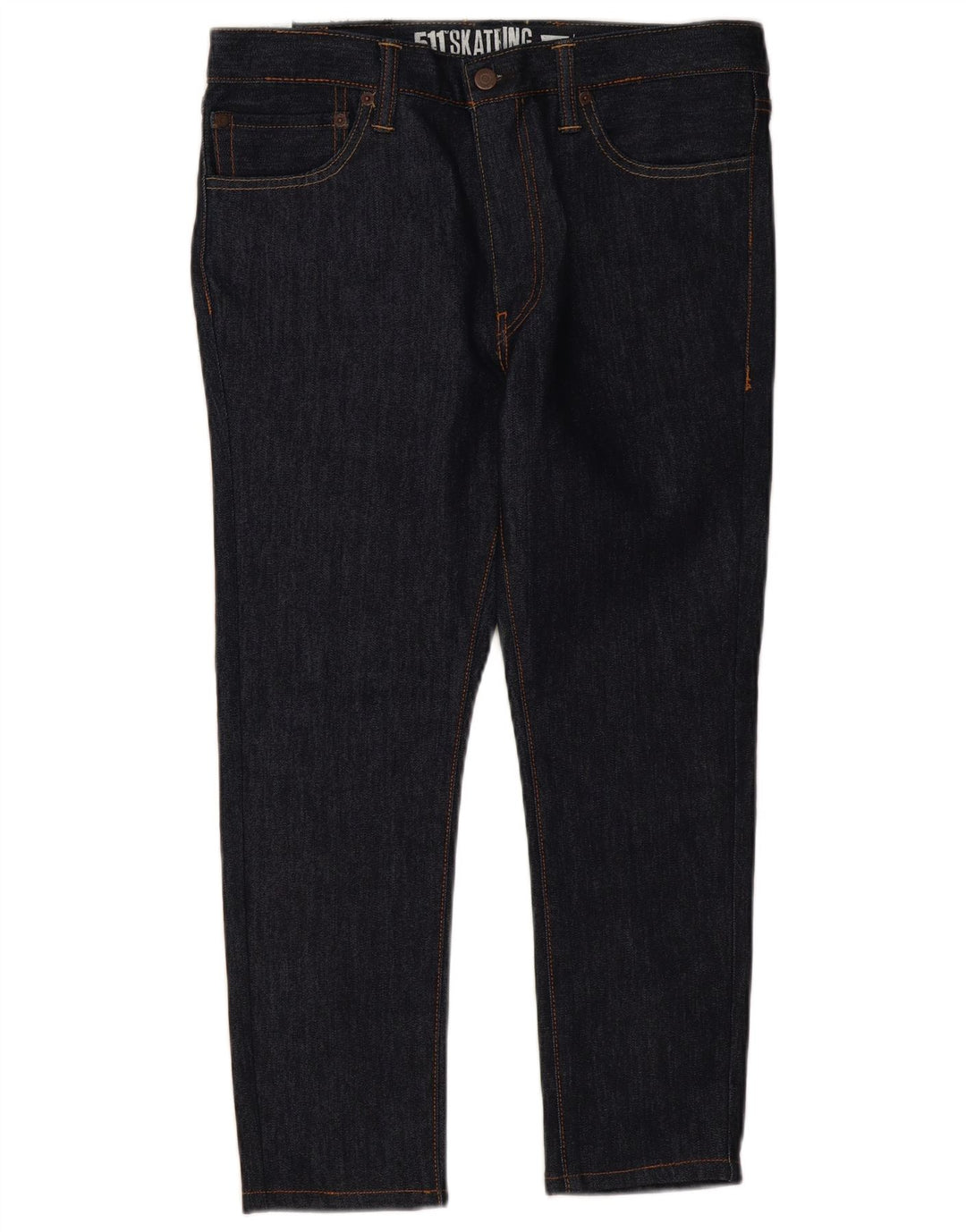 LEVI'S Mens 511 Cropped Slim Jeans W36 L24 Navy Blue Cotton