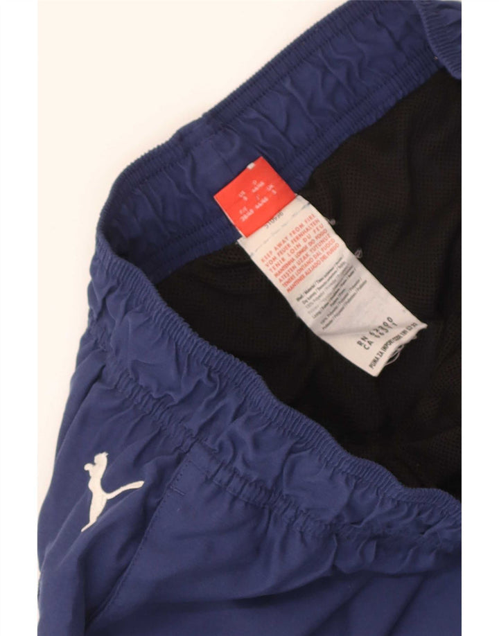 Pantaloni scurti sport grafic Puma pentru bărbați, poliester mici, albastru