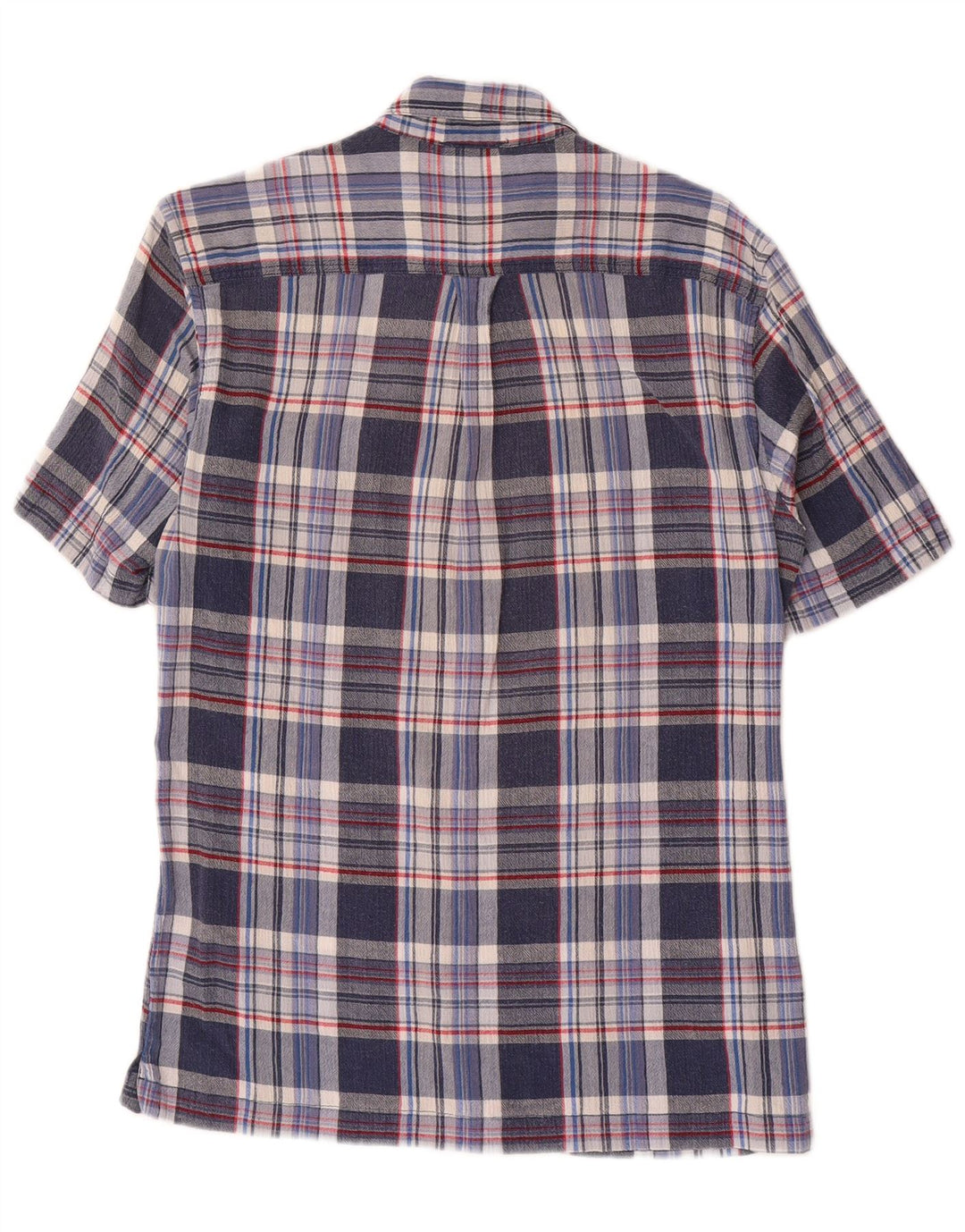 Cămașă cu mânecă scurtă pentru bărbați EDDIE BAUER, bumbac cu carouri albastru mediu
