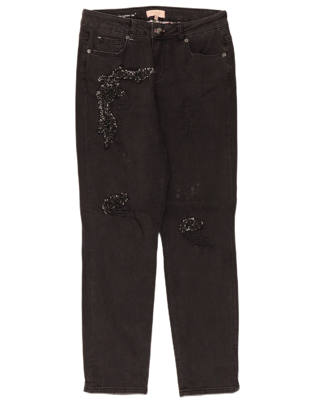Blugi slim pentru femei Ted Baker L28 L28 bumbac negru