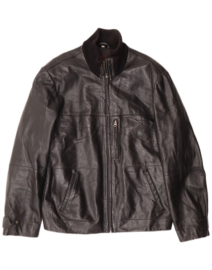 Jachetă din piele bărbătească CONBIPEL IT 54 XL din piele neagră