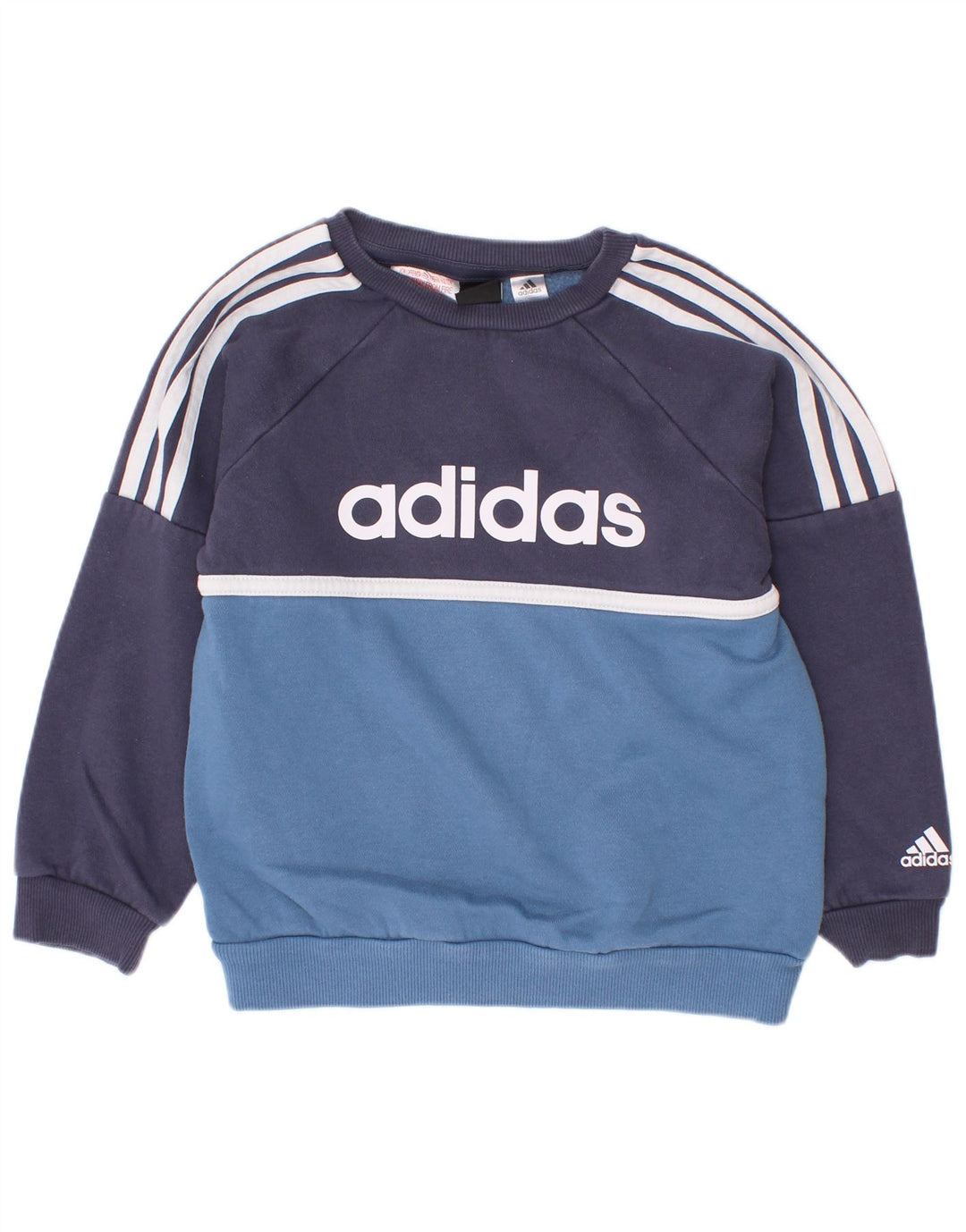 Pulover cu grafică Adidas pentru băieți, 2-3 ani, albastru bleumarin