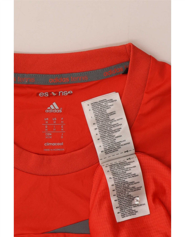 Tricou Adidas Climacool pentru bărbați Top Mediu Roșu Poliester Colorblock
