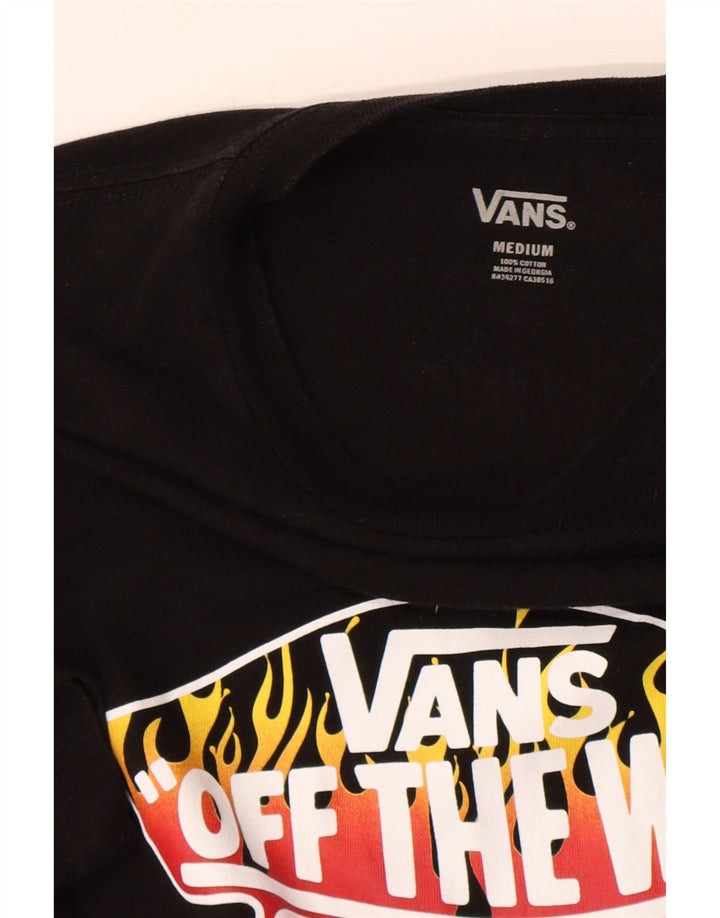 Tricou grafic Vans pentru bărbați Top mediu din bumbac negru
