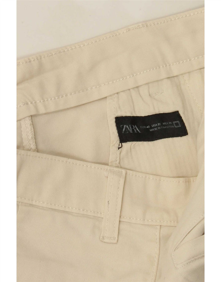 Pantaloni chino slim pentru bărbați Zara EU 40 Medium L31 L30 Bej