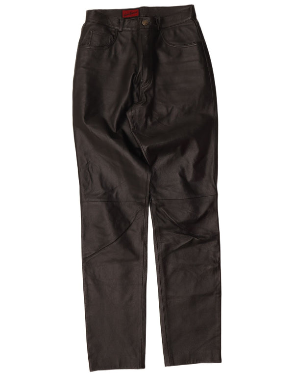 Avitano Pantaloni subțiri din piele pentru femei EU 38 Medium W26 L33 Negru