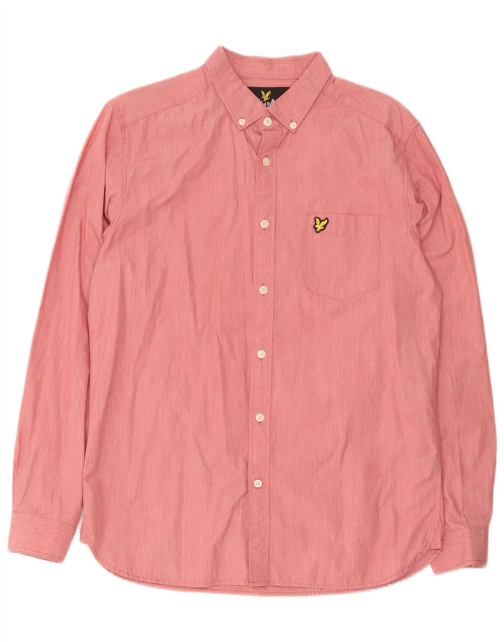 Cămașă pentru bărbați Lyle & Scott, bumbac roz mediu