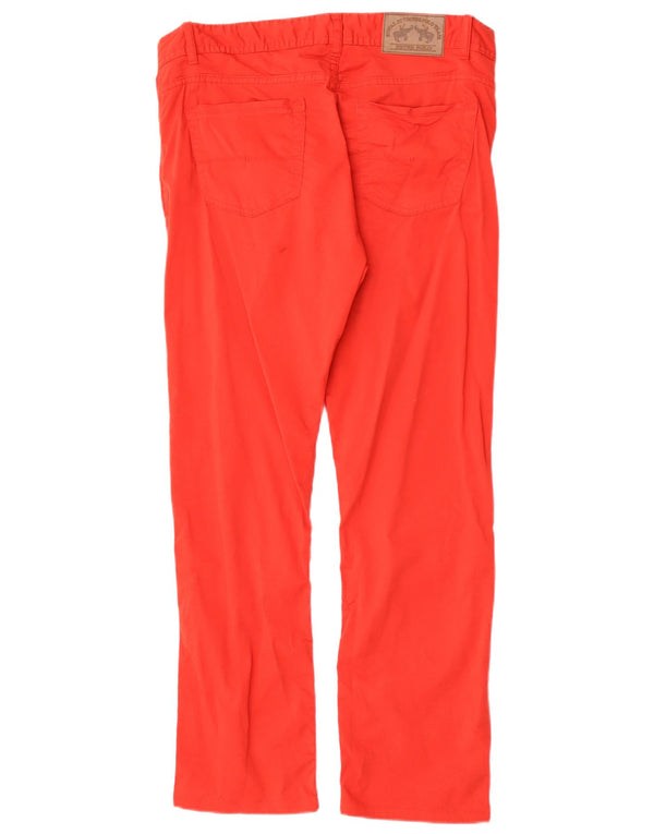 Pantaloni drepți casual pentru femei vintage IT 46 Large W34 L29 Bumbac roșu