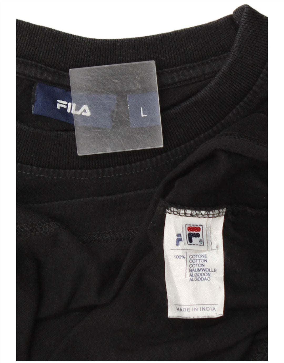 Tricou grafic Fila pentru bărbați Top mare bumbac negru