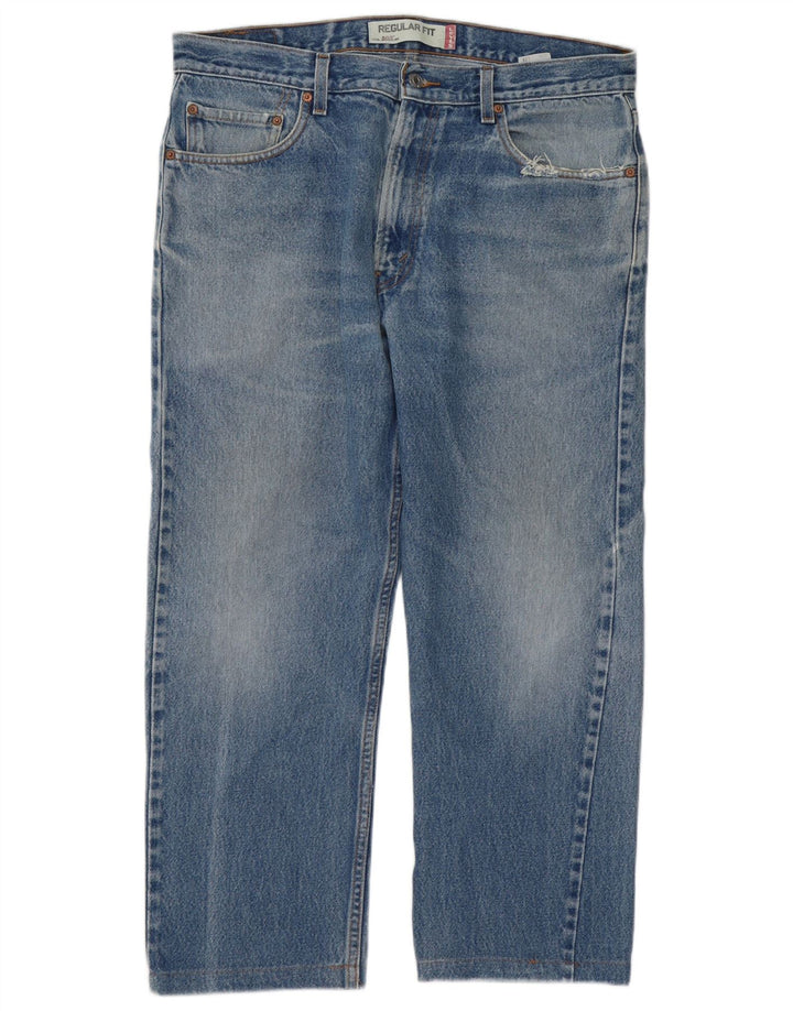 Blugi drepti pentru bărbați Levi's 505, cu ajustare normală, W36 L26, bumbac albastru