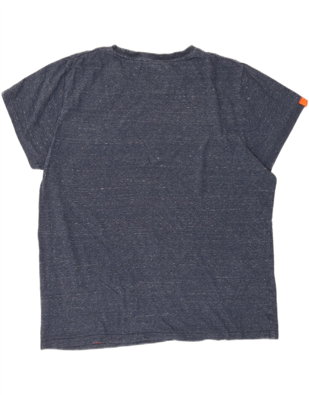 Tricou Superdry pentru bărbați, cu croiala normală, 2XL, bumbac cu pete, albastru bleumarin