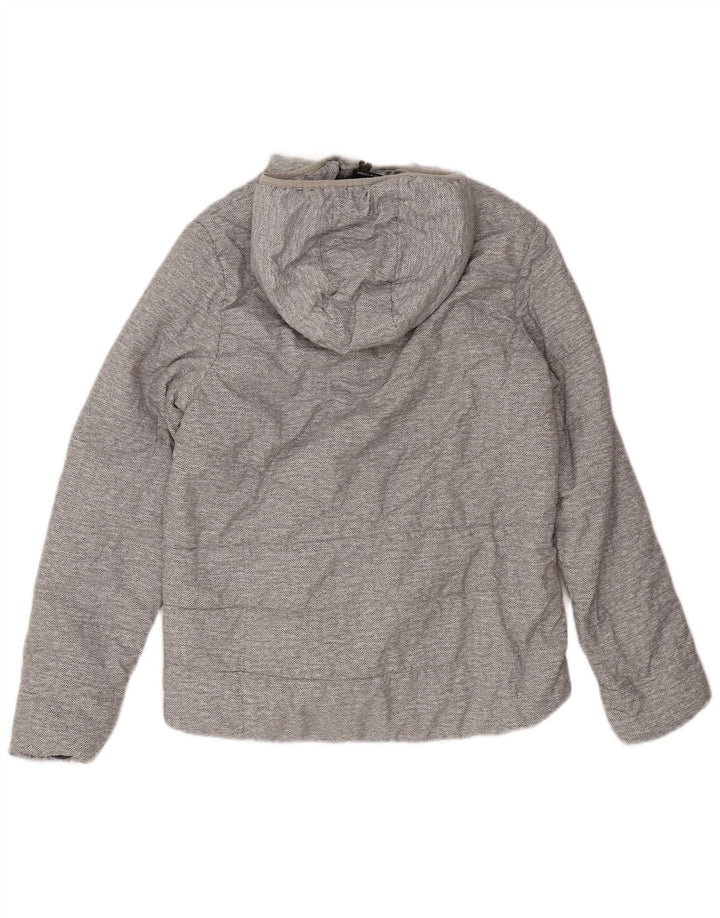 Jachetă Sherpa pentru femei cu glugă New Balance UK 14 Medium Grey Herringbone