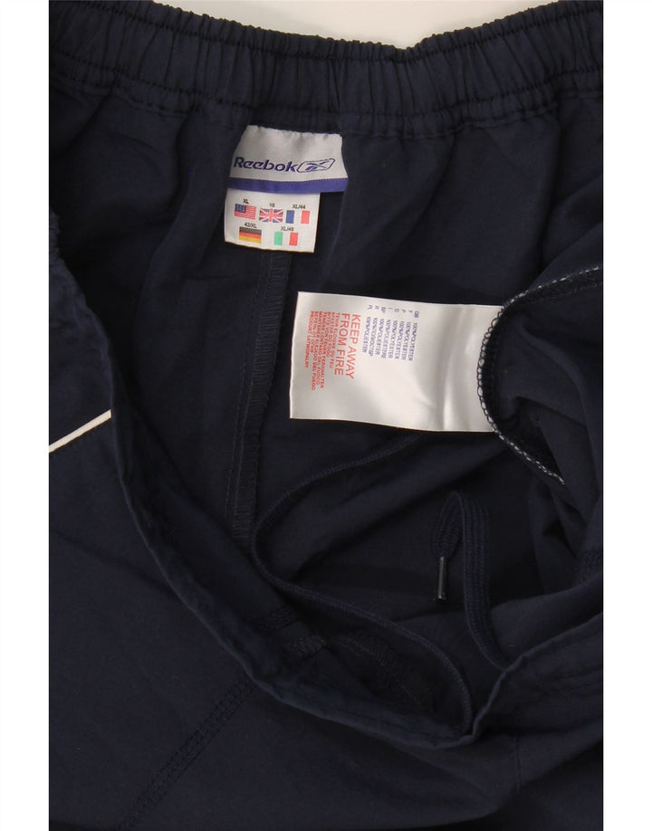 Pantaloni de trening Capri Reebok pentru femei UK 18 XL, poliester bleumarin