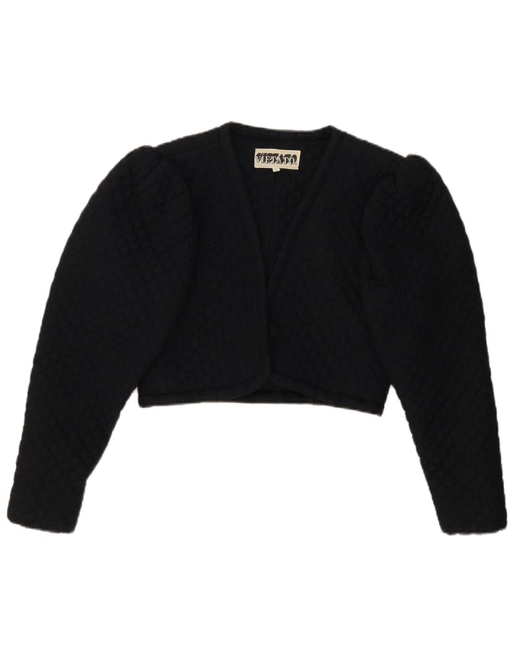 Jachetă Bolero Vintage pentru femei UK 8 Small Black