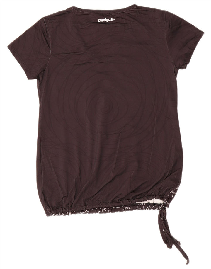 Tricou grafic Desigual pentru femei Top UK 10 Small Poliamidă neagră