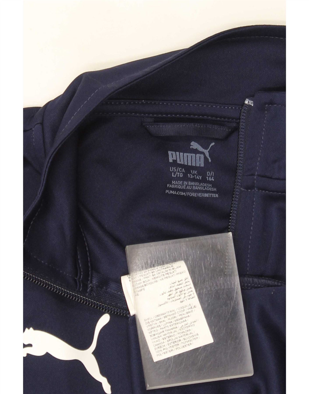 Puma Boys Santes Creus Trening Top Jacket 13-14 Ani Bleumarin Poliester