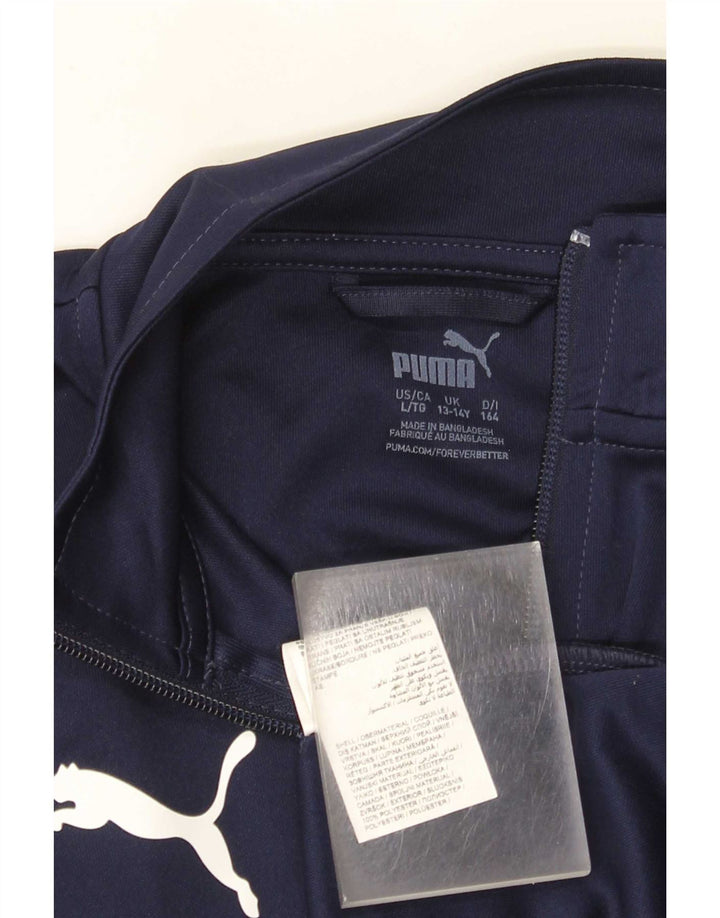 Puma Boys Santes Creus Trening Top Jacket 13-14 Ani Bleumarin Poliester
