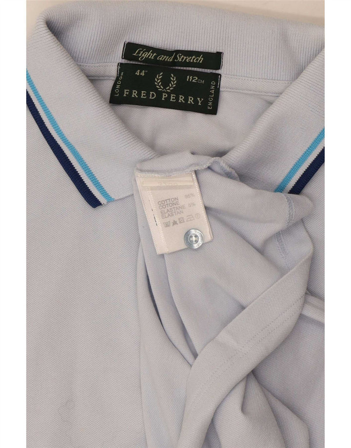 Cămașă polo Fred Perry pentru bărbați, bumbac cu dungi albastre medii