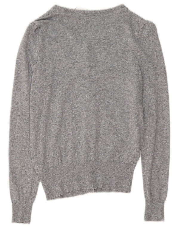 Pulover cardigan pentru femei Marks & Spencer UK 8 mic, gri, viscoză
