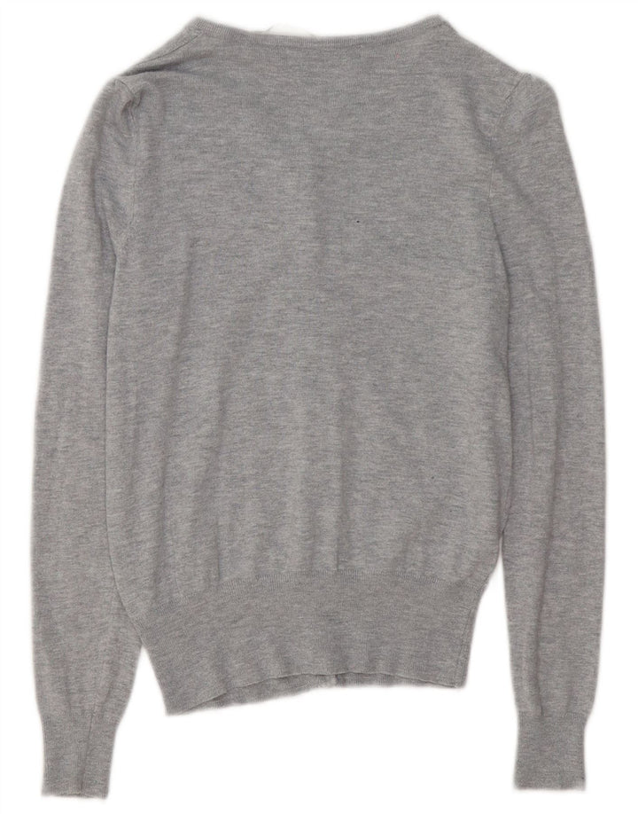Pulover cardigan pentru femei Marks & Spencer UK 8 mic, gri, viscoză