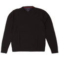 Pulover pentru bărbați Tommy Hilfiger cu decolteu în V, XL, lână neagră
