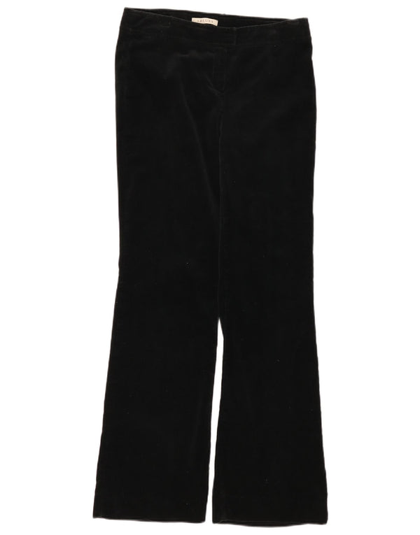 i Blues Pantaloni casual Flare pentru femei UK 10 Small W30 L30 Bumbac negru