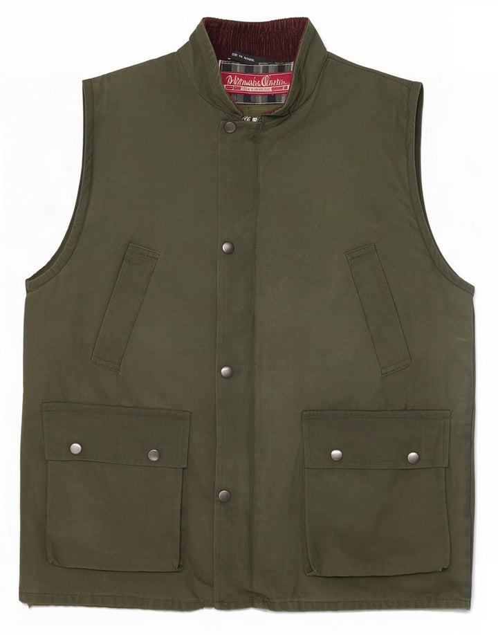 Gilet vintage pentru bărbați, UK 38, bumbac kaki mediu