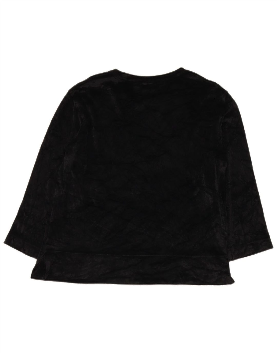 Max Mara Womens Weekend Velour Top cu mâneci 3/4 UK 16 Large Black Rayon