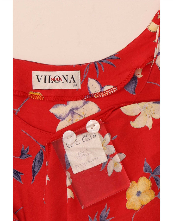 Rochie A-Line Femei Vilona Moda EU 38 Roșu Mediu Floral Viscoză