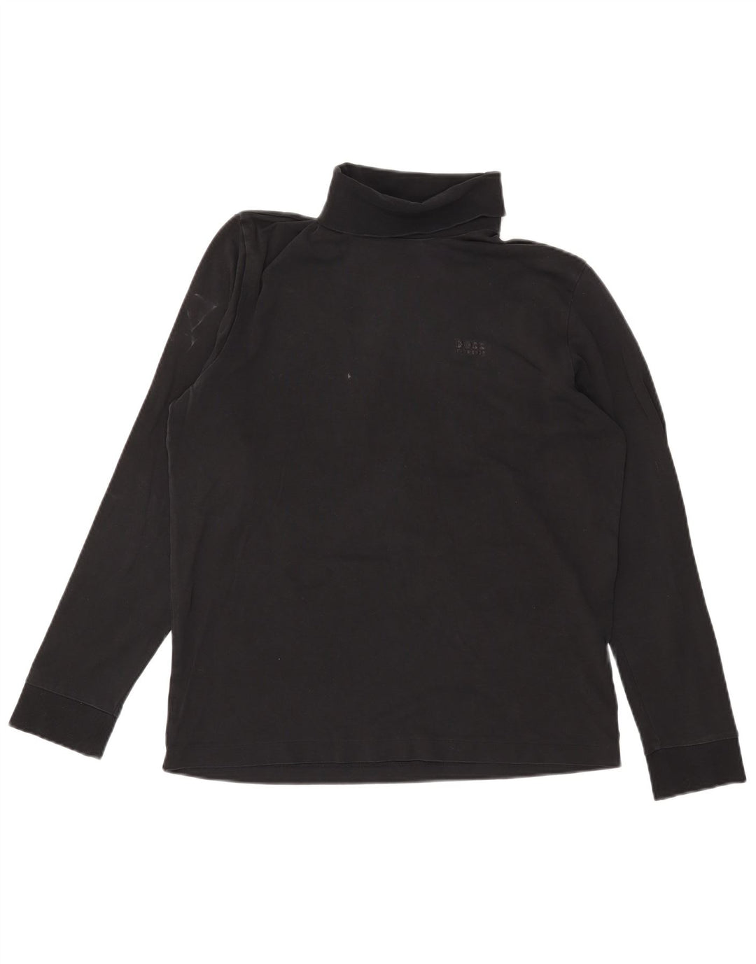 Top cu mânecă lungă pentru bărbați HUGO BOSS, bumbac negru mediu