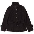 Jachetă militară Zara pentru femei UK 18 XL Poliester negru