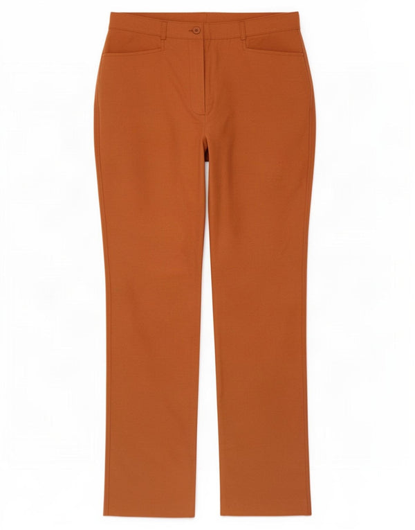 New Penny Pantaloni drepti casual pentru femei UK 12 Medium W28 L32 Maro