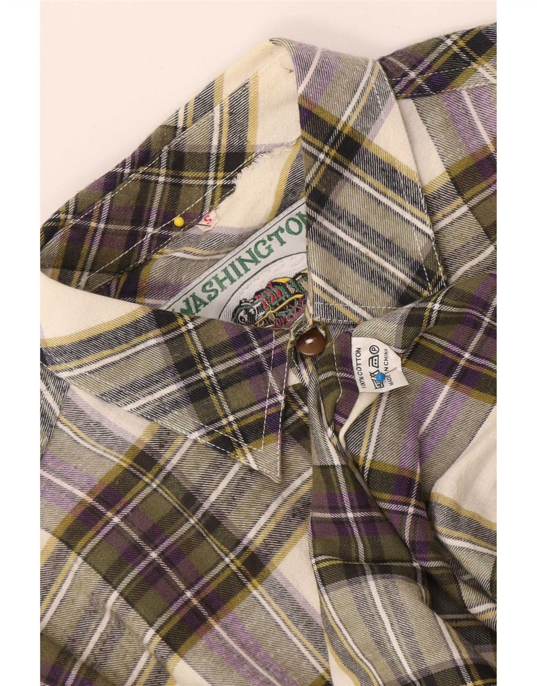 Cămașă Vintage pentru bărbați din flanel mic, multicolor, din bumbac