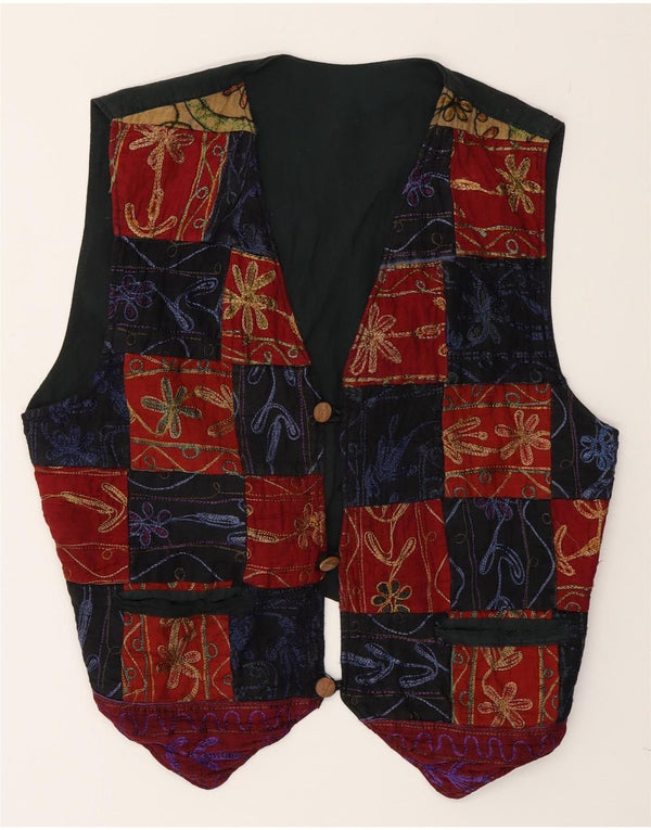 Vestă vintage pentru bărbați, mare, multicolor, mozaic din bumbac