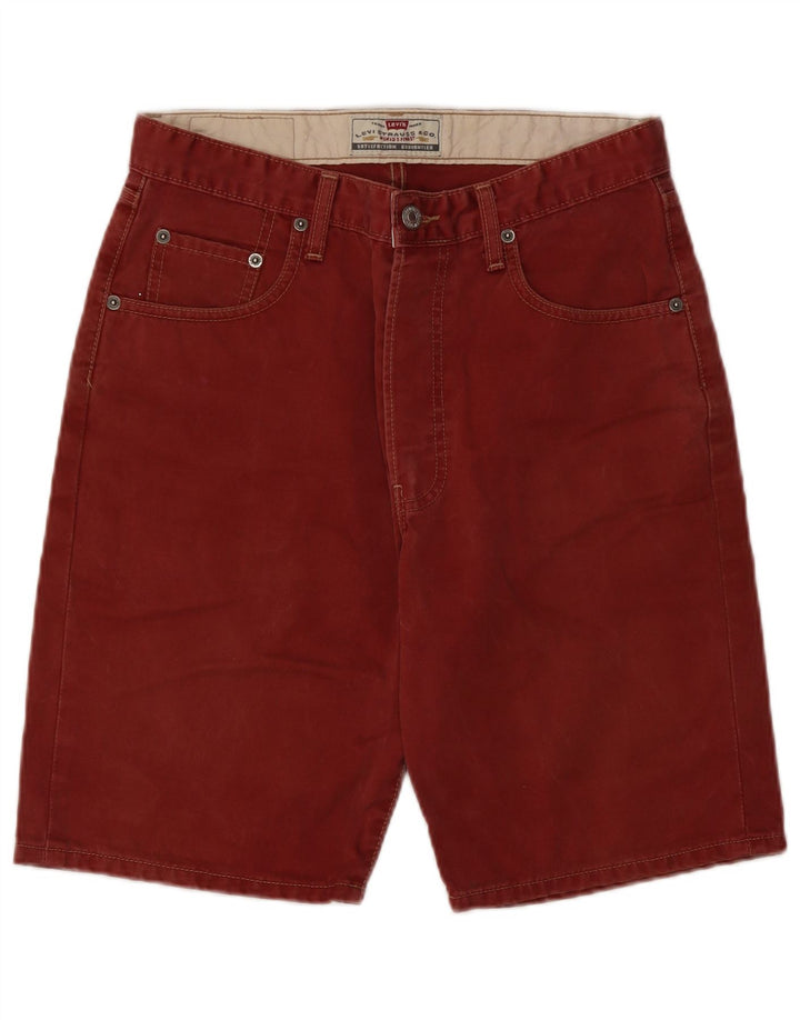 Pantaloni scurți din blugi pentru bărbați LEVI'S 476 W31 bumbac roșu mediu