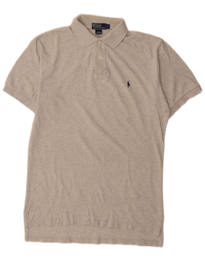 Cămașă polo Polo Ralph Lauren pentru bărbați, bumbac gri mediu