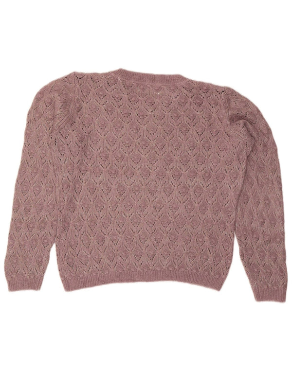 Fat Face Womens Boat Neck Jumper Sweater UK 12 Medium Purple