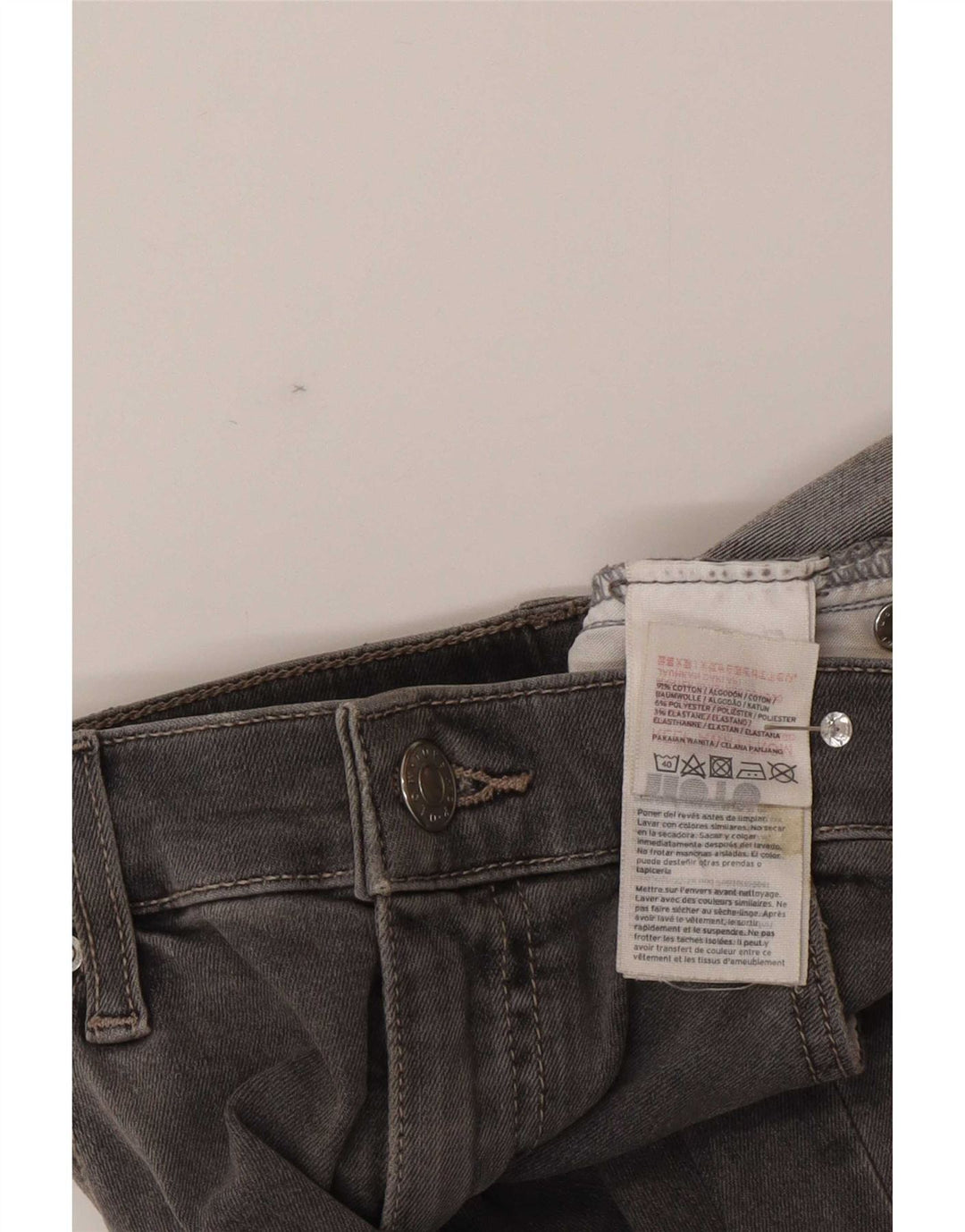 Blugi slim pentru femei Topshop L30 L26 bumbac gri