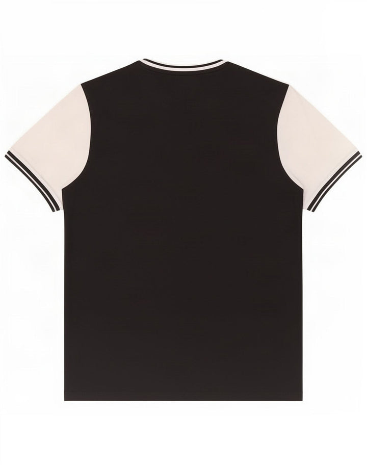 Tricou pentru bărbați Lyle & Scott Top mediu negru din bumbac color bloc