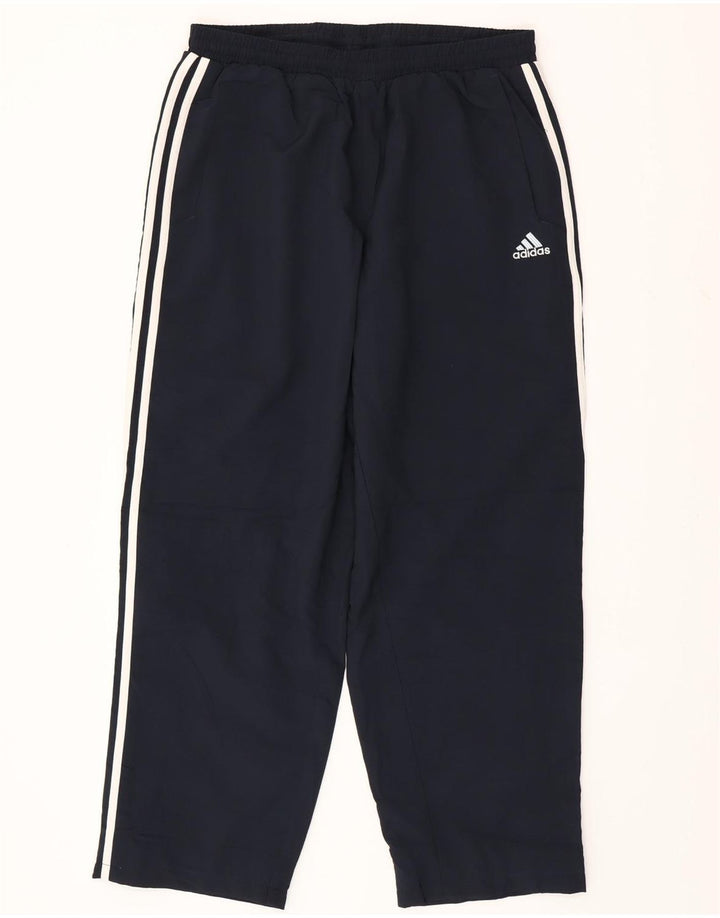 Pantaloni de trening ADIDAS pentru bărbați Marea Britanie 40/42 Poliester mediu albastru bleumarin
